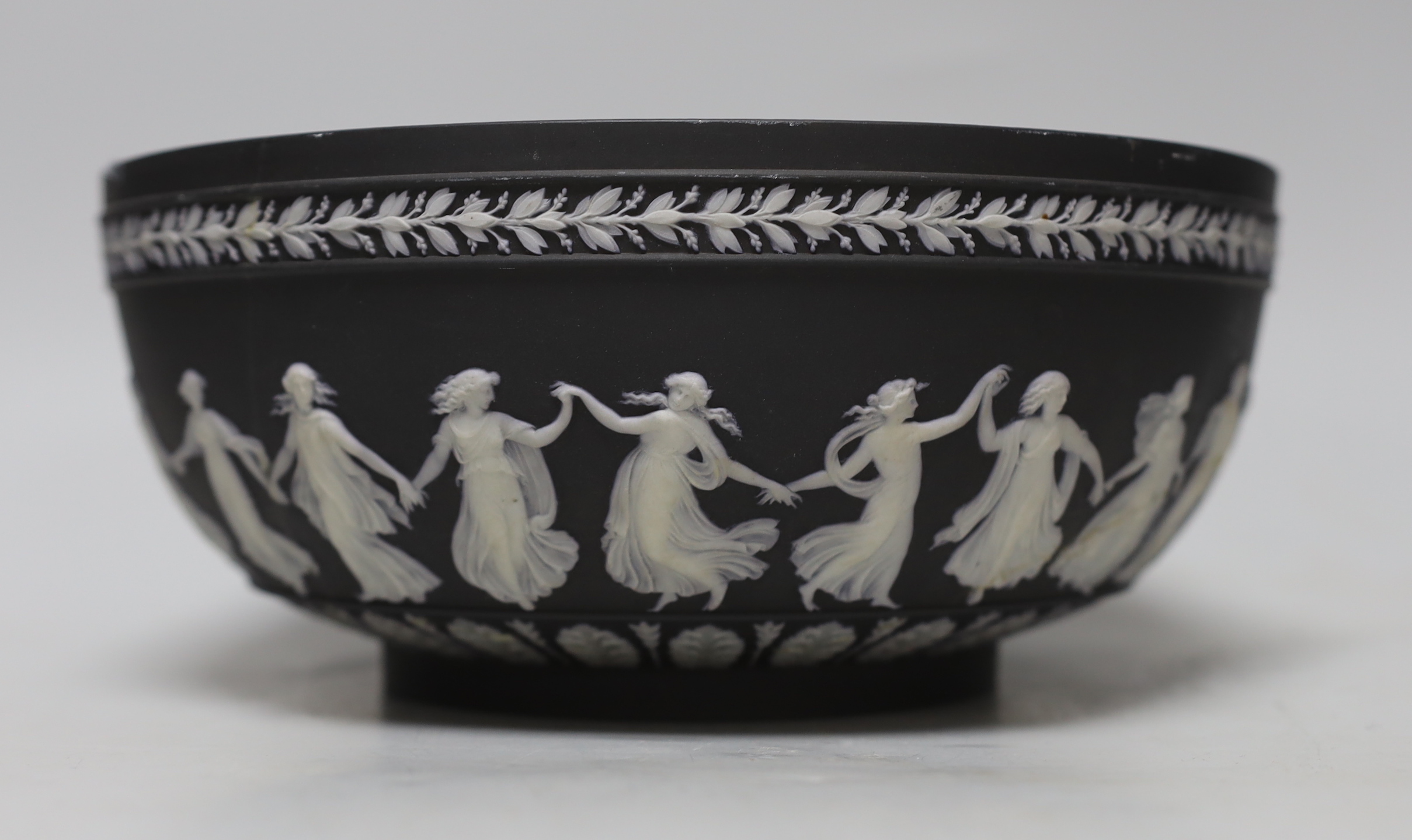 A Wedgwood Black Basalt fruit bowl, 25cm